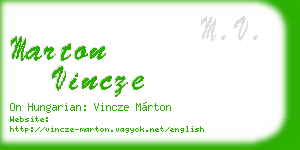 marton vincze business card